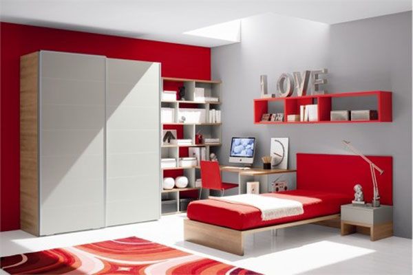 room-for-teens-girl-red-office-picture