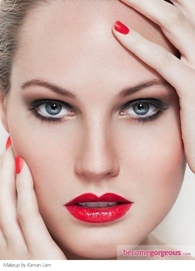 25 glamorous makeup ideas with red lipstick (13)