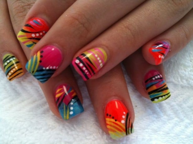 colorful nail art picture 