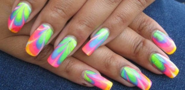 6. Neon Summer Nail Ideas - wide 8