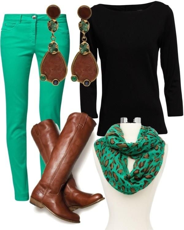 20 Stylish Combinations in Bright Colors for Fall Days (18)