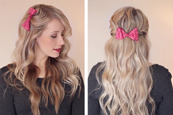32 Adorable Hairstyles with Bows - Style Motivation