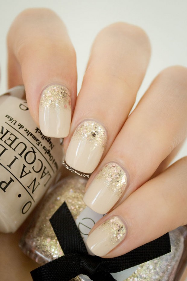 Golden Tones on Your Nails 24 Perfect Nail Art Ideas (3)