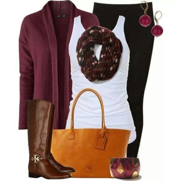 Perfect Fall Look 23 Outfit Ideas in Burgundy Color (22)