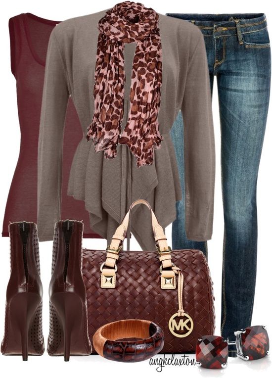 Perfect Fall Look 23 Outfit Ideas in Burgundy Color (23)