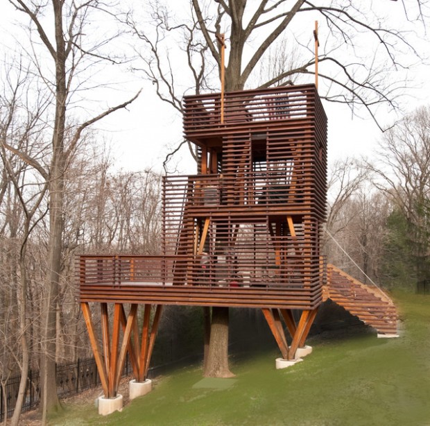 18 Amazing Tree House Design Ideas that Your Kids Will Love (12)