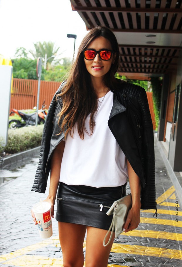 19 Cool Outfit Ideas with Leather Jackets (6)