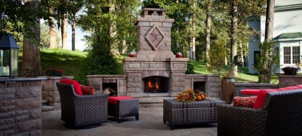 20 Spectacular Fireplaces Design Ideas for Your Outdoor Area (16)