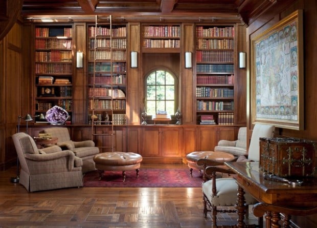 24 Amazing Home Library Design Ideas for All Booklovers (13)