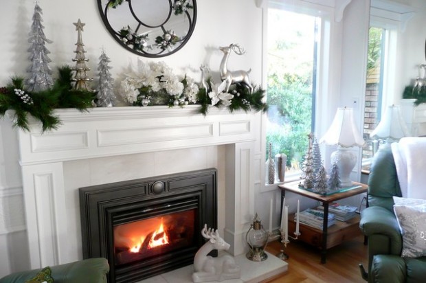 25 Gorgeous Christmas Mantel Decoration Ideas (19)