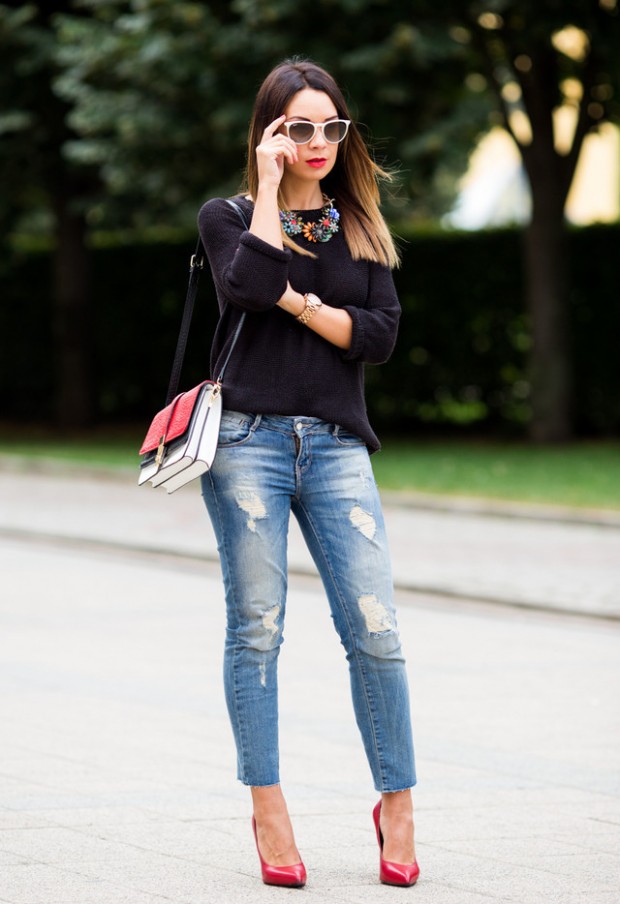 Perfect Fall Look 20 Outfit Ideas with Jeans (12)