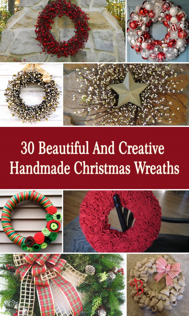 30 Beautiful And Creative Handmade Christmas Wreaths (0)