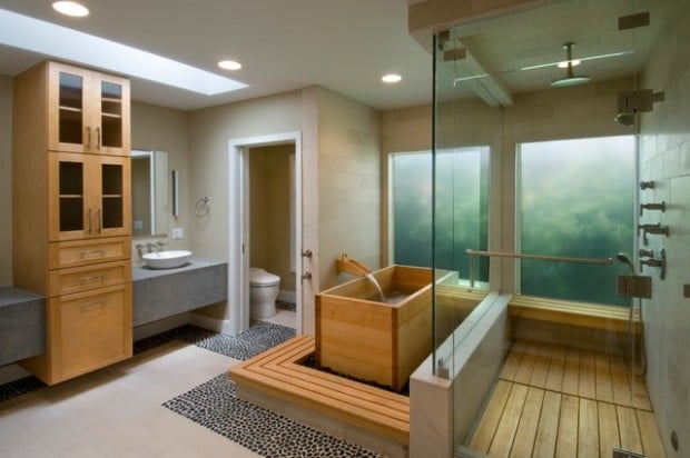 Peaceful Zen Bathroom Design Ideas for Relaxation in Your Home (13)