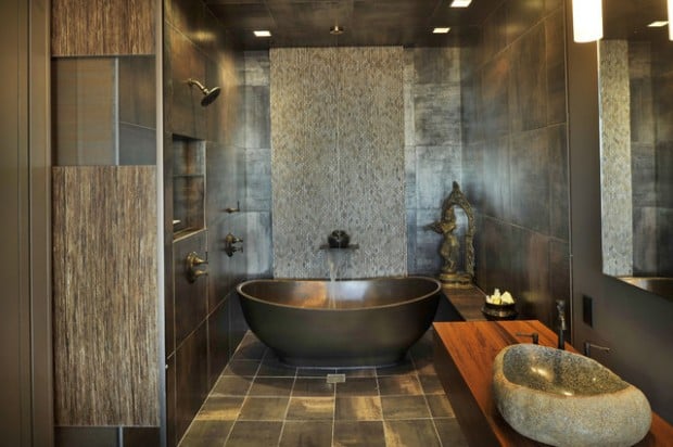 Peaceful Zen Bathroom Design Ideas for Relaxation in Your Home (22)