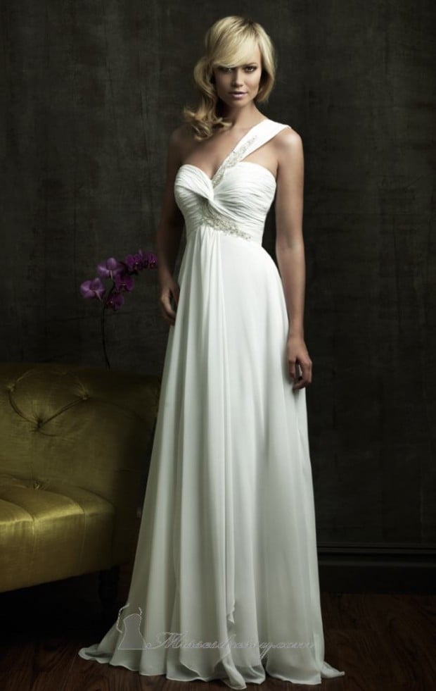 23 Elegant One Shoulder Wedding Dresses (1)