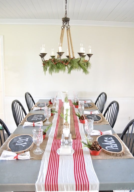 how to decorate your table for christmas