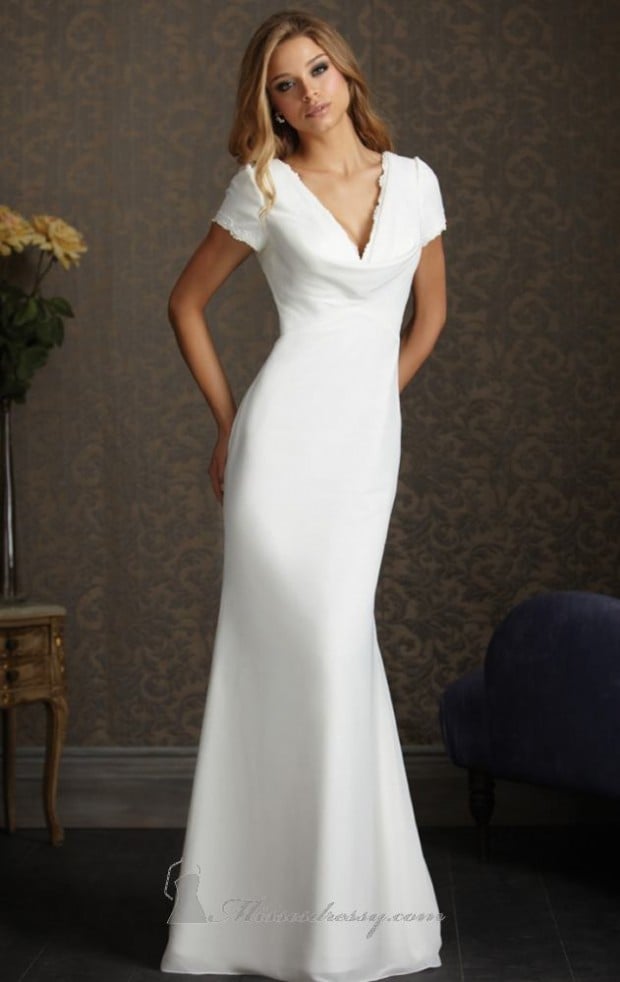 15 Romantic Chiffon Wedding Dresses (5)