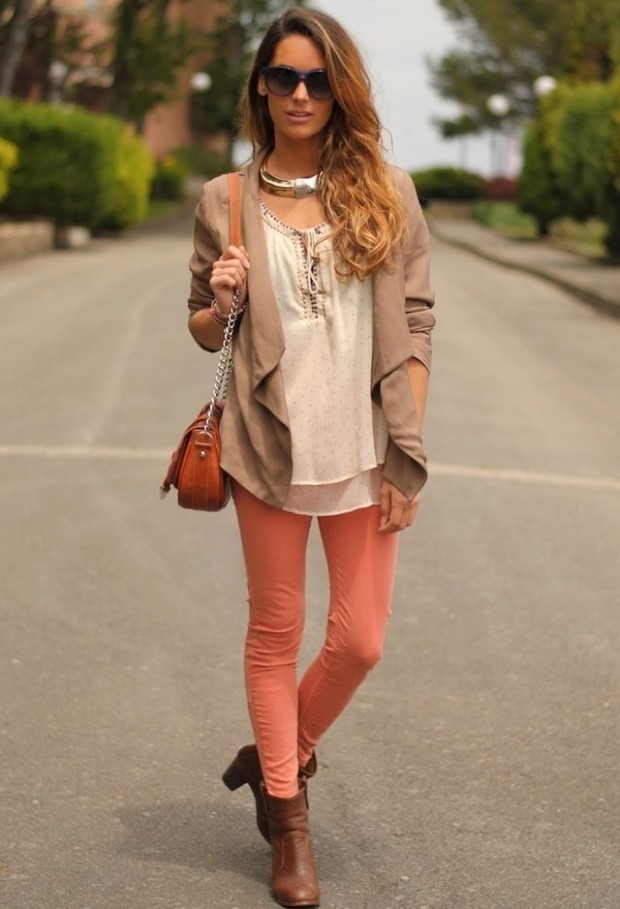 Colored Jeans for Spring 21 Stylish Outfit Ideas (21)