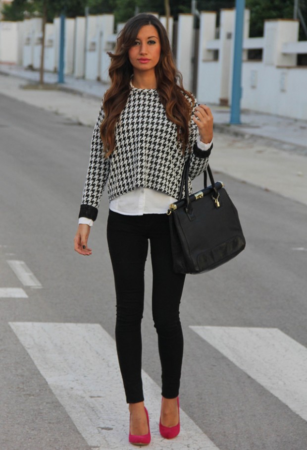 Houndstooth Print 17 Stylish Outfit Ideas (5)