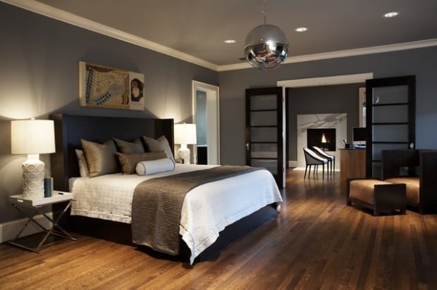 20 Beautiful Gray Master Bedroom Design Ideas  (16)