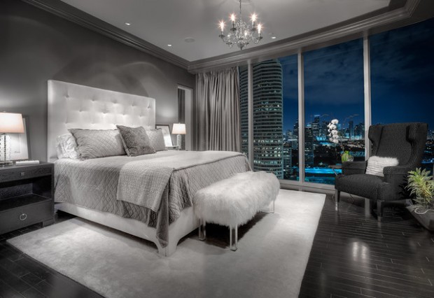 20 Beautiful Gray Master Bedroom Design Ideas  (18)