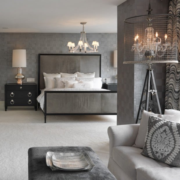 20 Beautiful Gray Master Bedroom Design Ideas  (19)