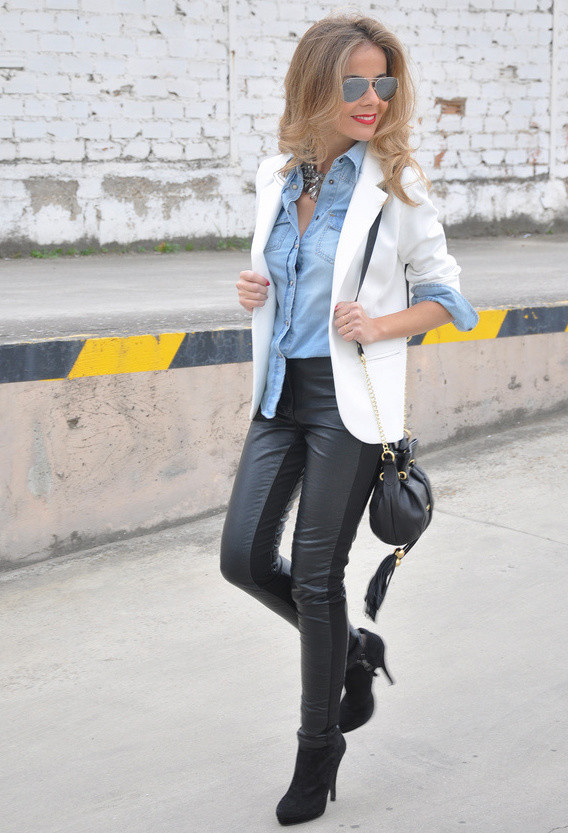 20 Stylish Outfit Ideas with Denim Shirt (12)