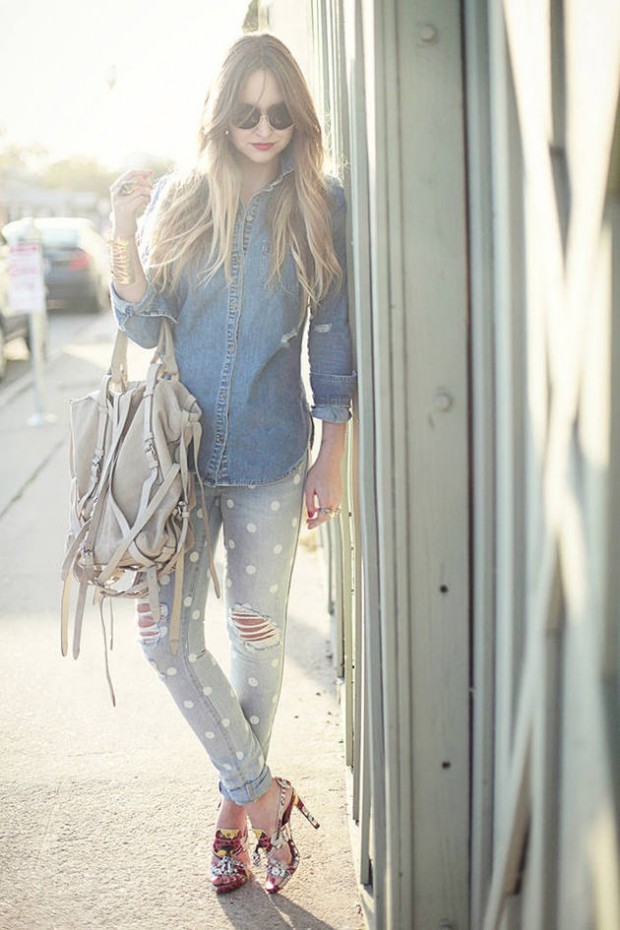 20 Stylish Outfit Ideas with Denim Shirt (5)