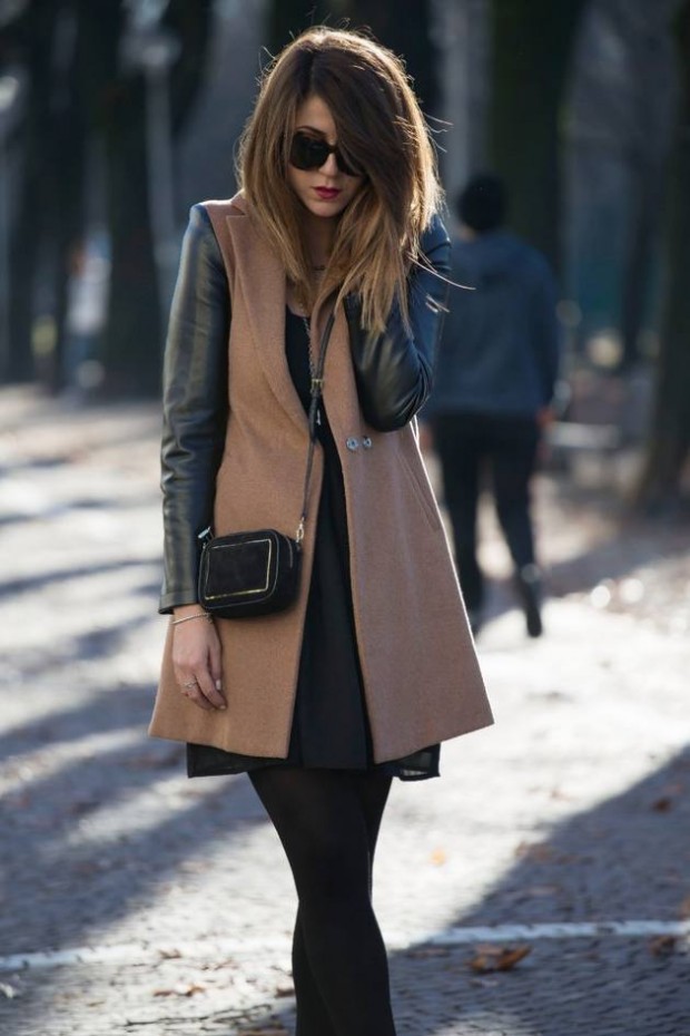 20 Stylish Outfits with Dresses for Cold Days  (17)