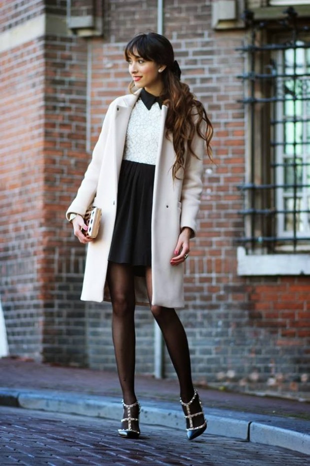 20 Stylish Outfits with Dresses for Cold Days  (3)