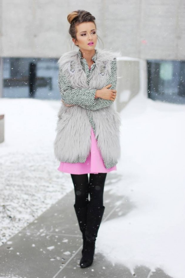 20 Stylish Outfits with Dresses for Cold Days  (4)