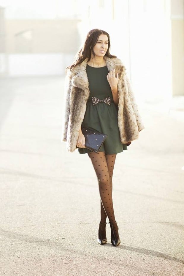 20 Stylish Outfits with Dresses for Cold Days  (7)