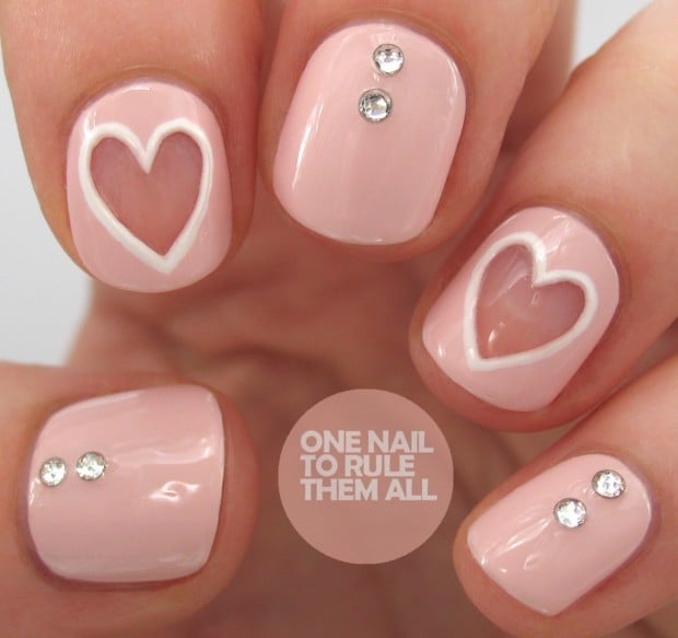 22 Sweet and Easy Valentine’s Day Nail Art Ideas (1)