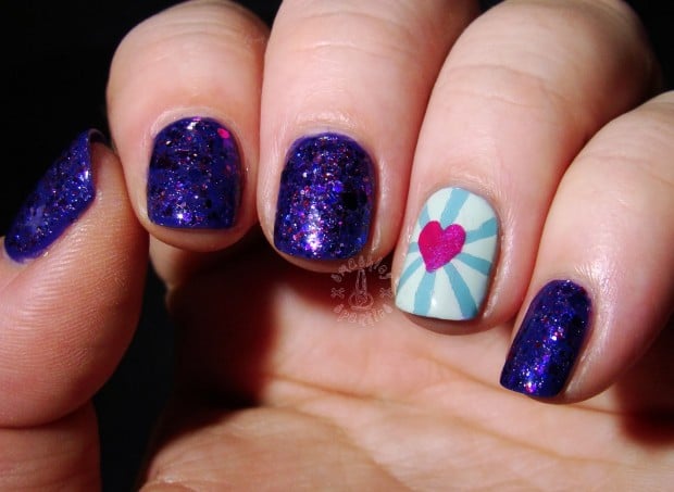 22 Sweet and Easy Valentine’s Day Nail Art Ideas (8)