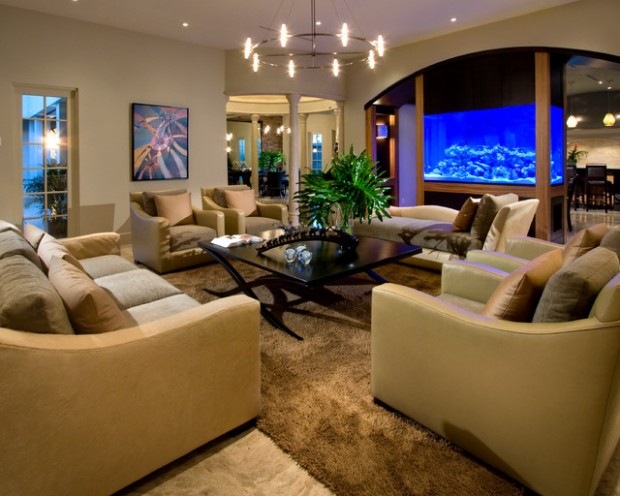 25 Original Ideas with Aquarium in Home Interior (8)