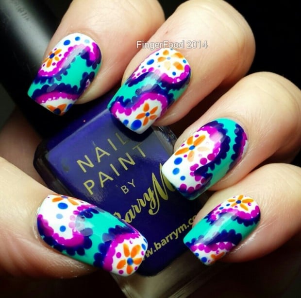 18 Colorful and Floral Ideas to Inspire Your Next Nail Design (5)