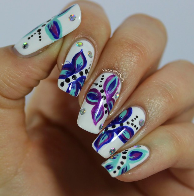 18 Colorful and Floral Ideas to Inspire Your Next Nail Design (9)