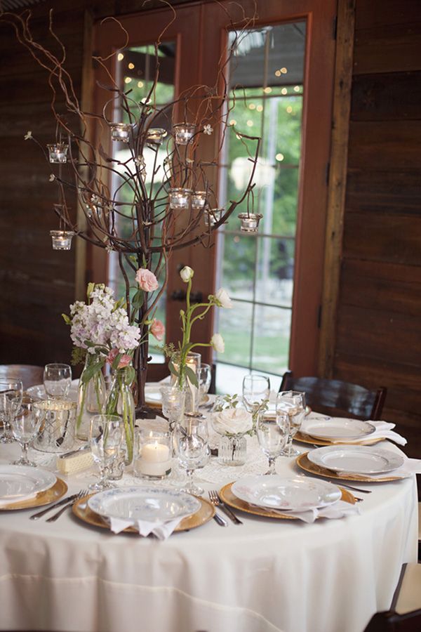 spring decoration rustic blush ivory decorations table source heyweddinglady decor barefeet centerpieces settings ranch barn thistle springs centerpiece troygrover reception