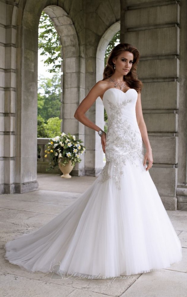20 Elegant Strapless Wedding Dresses (14)