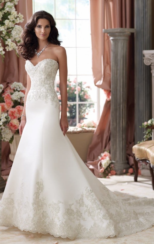 20 Elegant Strapless Wedding Dresses (18)