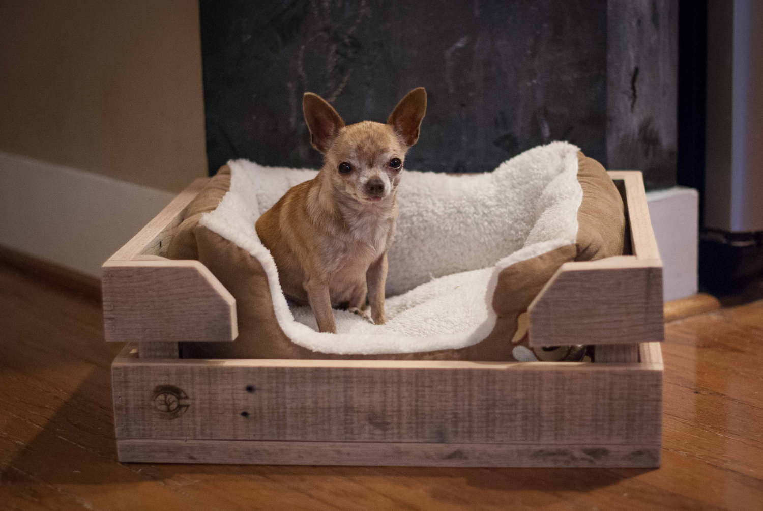 Wood Dog Crate Bed