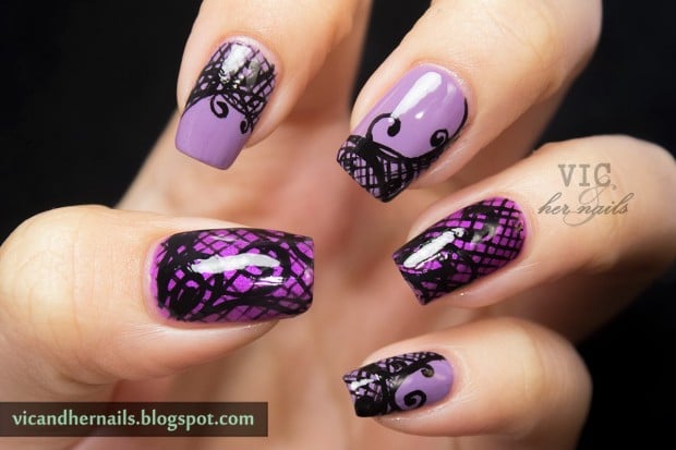 24 Beautiful Purple Nail Art Ideas (1)
