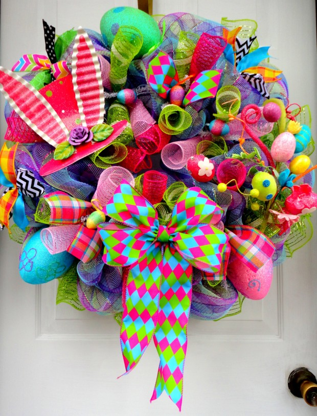 26 Creative and Easy Handmade Easter Wreath Designs (19)
