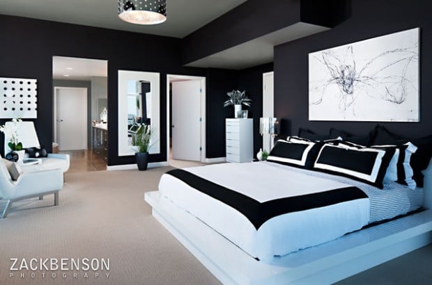 15 Elegant Black and White Bedroom Design Ideas (13)
