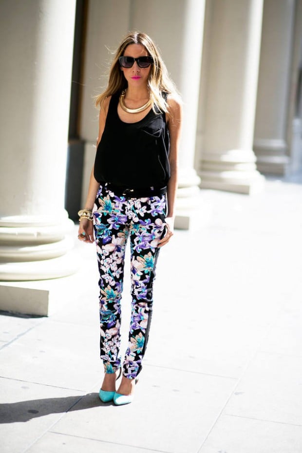 17 Amazing Outfit Ideas with Floral Pants (5)