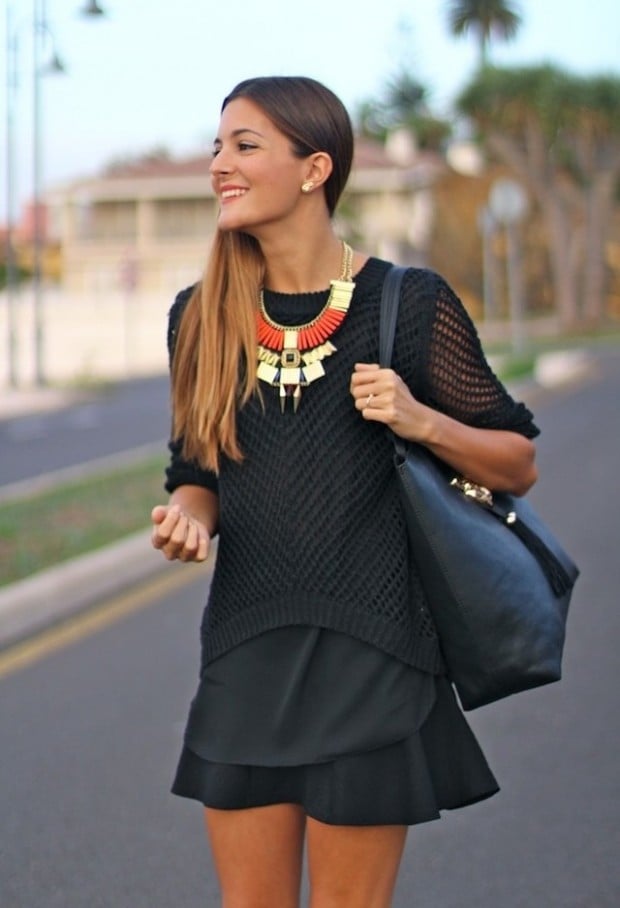 18 Stylish Outfits with Statement Necklaces        (8)