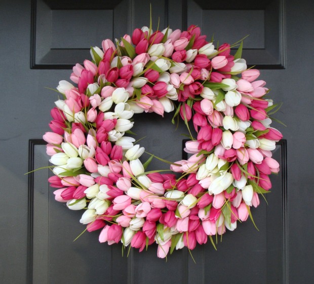 22 Enlivening Handmade Spring Wreath Designs (13)