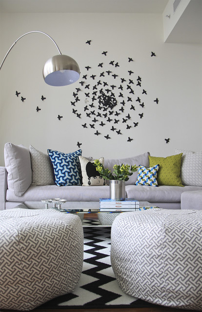 wall decor living room birds unique eclectic pieces paul butterfly villinski decorating decoration modern beautiful gorgeous apartment cool rug cluster