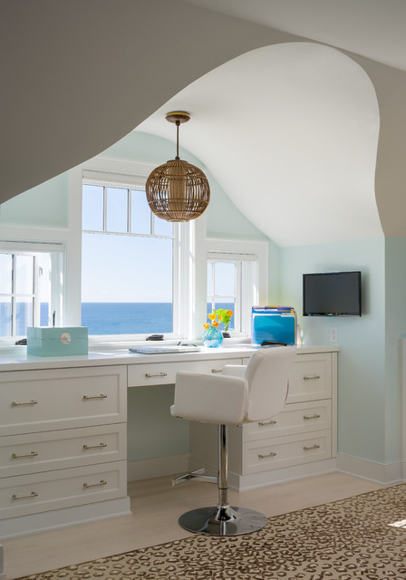 18 Lovely Beach Inspired Ideas for Your Home Office Design        (4)