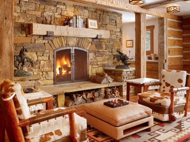 Cozy cabin fireplace  (18)